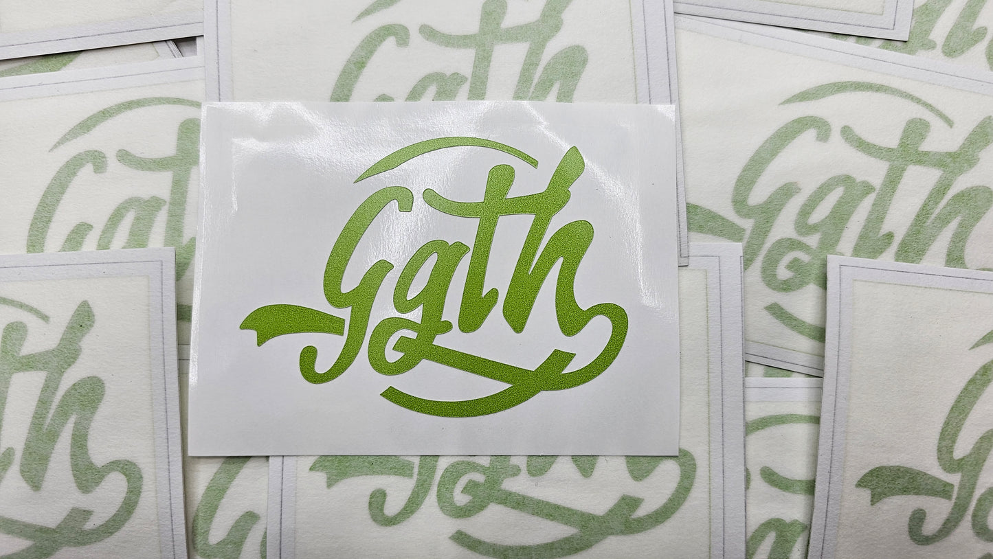 STICKERS "GGTH" Vert métal