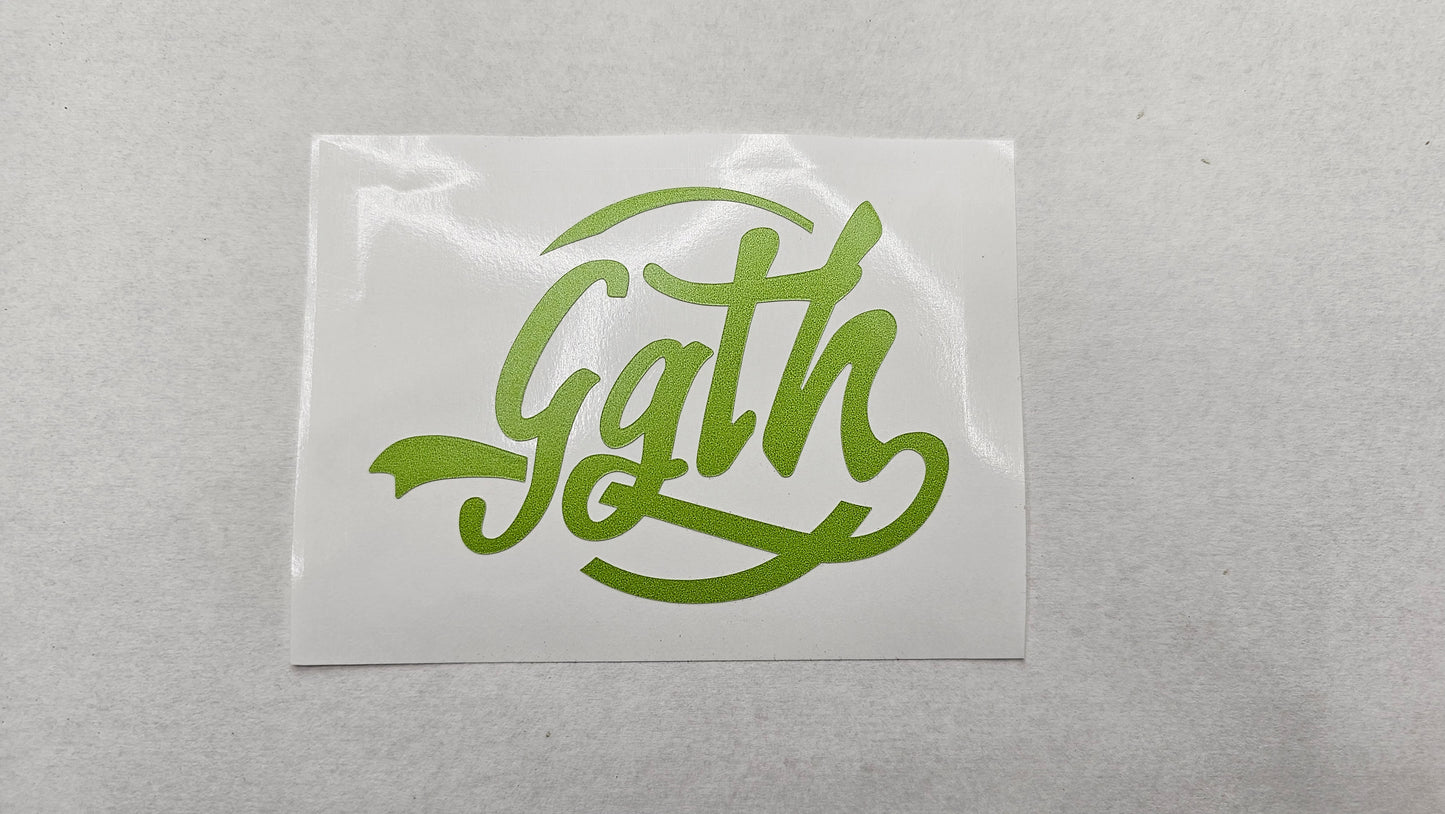 STICKERS "GGTH" Vert métal